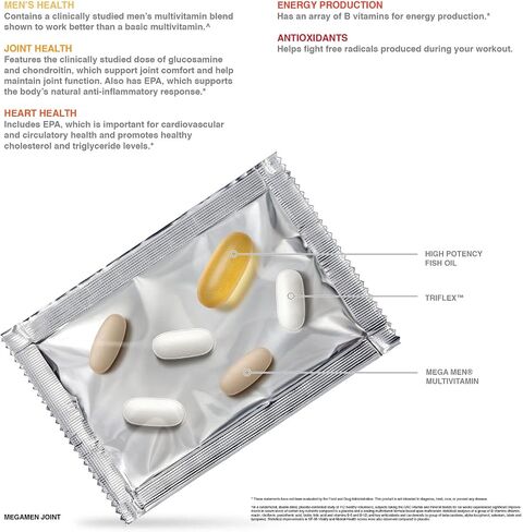 GNC Mega Men Joint Vitapak | Supports Joint Health, Heart Health, Energy Production, and Antioxidants | 30 Count in Saudi Arabia