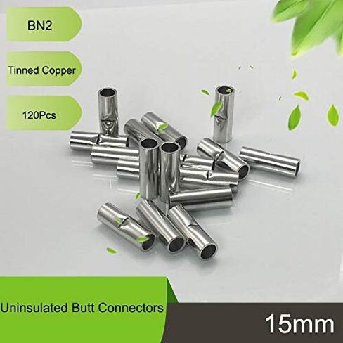 YXQ 120 قطعة BN2 طرف موصلات مؤخرة غير معزولة لسلك كهربائي 16-14 AWG موصلات غير معزولة غير ملحومة محطات تجعيد الطويق in Saudi Arabia