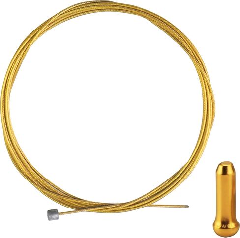 Bike Shift Cable Derailleur Cable Stainless Steel Shifter Cable Universal Standard Bicycle Change Cable Bike Shift Cable (1.2 x 2500-mm, Gold) in Saudi Arabia