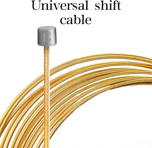Bike Shift Cable Derailleur Cable Stainless Steel Shifter Cable Universal Standard Bicycle Change Cable Bike Shift Cable (1.2 x 2500-mm, Gold) in Saudi Arabia