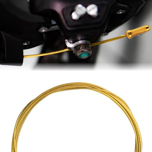 Bike Shift Cable Derailleur Cable Stainless Steel Shifter Cable Universal Standard Bicycle Change Cable Bike Shift Cable (1.2 x 2500-mm, Gold) in Saudi Arabia
