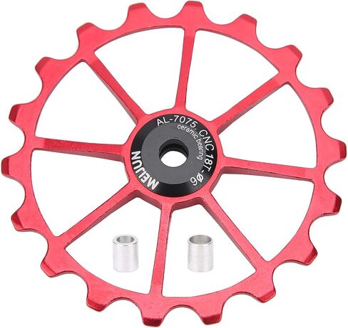 دراجة Derailleur الخلفية، عجلات بكرة Derailleur الخلفية 18T ملحقات ترقية الدراجات للدراجات الجبلية على الطرق (أحمر) in Saudi Arabia