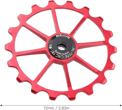 دراجة Derailleur الخلفية، عجلات بكرة Derailleur الخلفية 18T ملحقات ترقية الدراجات للدراجات الجبلية على الطرق (أحمر) in Saudi Arabia