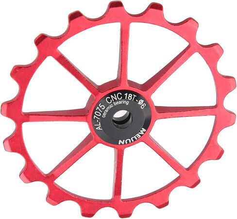دراجة Derailleur الخلفية، عجلات بكرة Derailleur الخلفية 18T ملحقات ترقية الدراجات للدراجات الجبلية على الطرق (أحمر) in Saudi Arabia