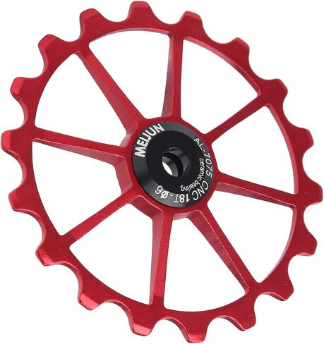 دراجة Derailleur الخلفية، عجلات بكرة Derailleur الخلفية 18T ملحقات ترقية الدراجات للدراجات الجبلية على الطرق (أحمر) in Saudi Arabia