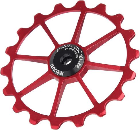 دراجة Derailleur الخلفية، عجلات بكرة Derailleur الخلفية 18T ملحقات ترقية الدراجات للدراجات الجبلية على الطرق (أحمر) in Saudi Arabia