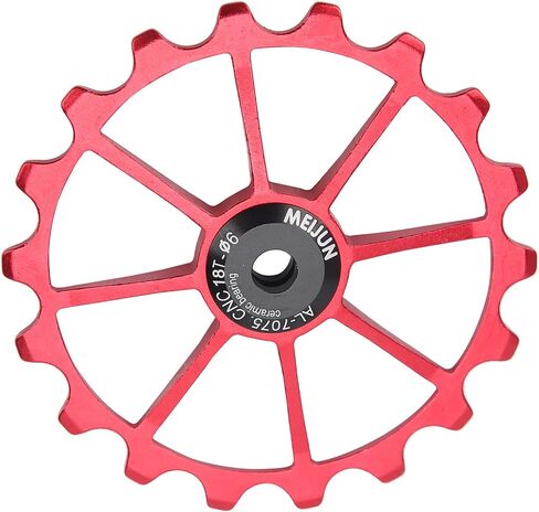 دراجة Derailleur الخلفية، عجلات بكرة Derailleur الخلفية 18T ملحقات ترقية الدراجات للدراجات الجبلية على الطرق (أحمر) in Saudi Arabia