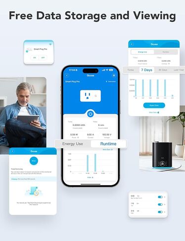 Govee Smart Plug with Energy Monitoring, WiFi Bluetooth Plug Work with Alexa and Google Assistant, 15A Smart Outlets with Timer & Group Controller, No Hub Required, ETL&FCC Certified for Home, 4 Pack in Saudi Arabia