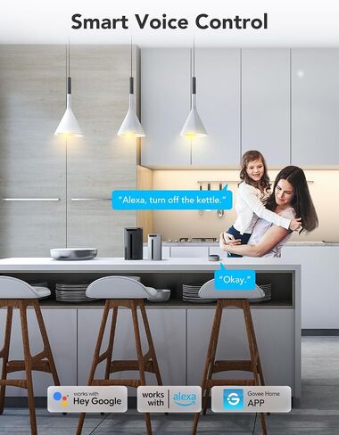 Govee Smart Plug with Energy Monitoring, WiFi Bluetooth Plug Work with Alexa and Google Assistant, 15A Smart Outlets with Timer & Group Controller, No Hub Required, ETL&FCC Certified for Home, 4 Pack in Saudi Arabia