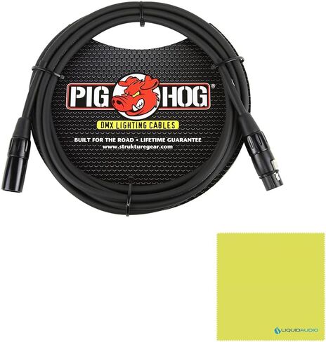 حزمة Chauvet LED Followspot 120ST مع كابل إضاءة Pig Hog PHDMX10 وقماش تلميع الصوت السائل in Saudi Arabia