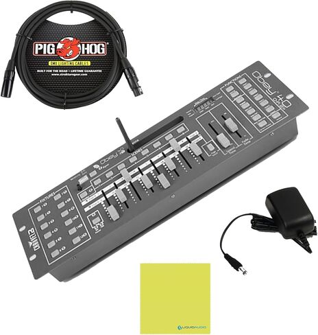 Chauvet Obey 40 D-Fi 2.4 Wireless DMX Lighting Controller Bundle w/Pig Hog PHDMX10 Lighting Cable and Liquid Audio Polishing Cloth in Saudi Arabia
