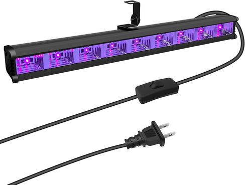 شريط إضاءة أسود LED، أضواء سوداء للحفلات المتوهجة، أضواء سوداء صغيرة للداخلية، إضاءة سوداء لديكورات الهالوين، ملصق فلورسنت، طلاء الجسم in Kuwait