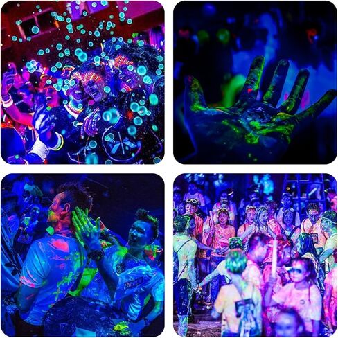 شريط إضاءة أسود LED، أضواء سوداء للحفلات المتوهجة، أضواء سوداء صغيرة للداخلية، إضاءة سوداء لديكورات الهالوين، ملصق فلورسنت، طلاء الجسم in Kuwait