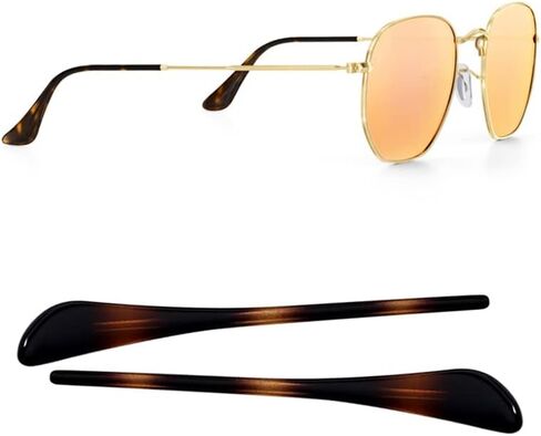 Replacement Temple Tips Arm(Ear Socks) for Ray-Ban Aviator RB3025 3026 Sunglasses Repair Kits (Yellow,Red) in Saudi Arabia