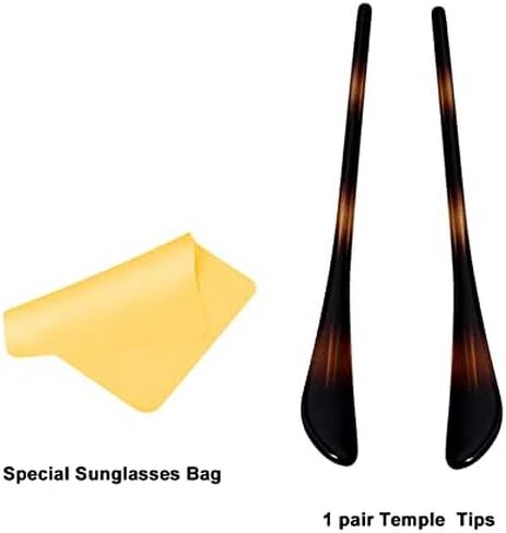 Replacement Temple Tips Arm(Ear Socks) for Ray-Ban Aviator RB3025 3026 Sunglasses Repair Kits (Yellow,Red) in Saudi Arabia