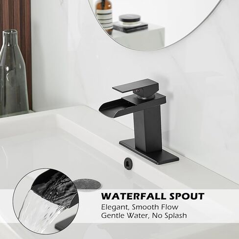 BWE النفط مفروك البرونزية الحمام صنبور الشلال الحديث لبالوعة 1 حفرة أو 3 حفرة ريفي حمام الغرور الحنفيات مقبض واحد خلاط الحنفية مع خطوط العرض in Kuwait