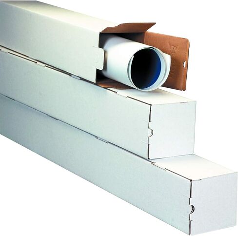 SNM3325 Square Mailing Tubes, 3" x 3" x 25", Oyster White (Pack of 25) in Saudi Arabia