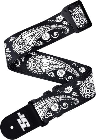 D'Addario Accessories Joe Satriani Swivel Guitar Strap, Black Paisley, 59.5 in Kuwait