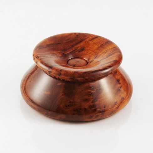 Thuya Wood Burl Wooden Handcarved Ashtray - Moroccan Rare Wood Burl Decorative Ashtray (Large (D:12cm)) in Saudi Arabia