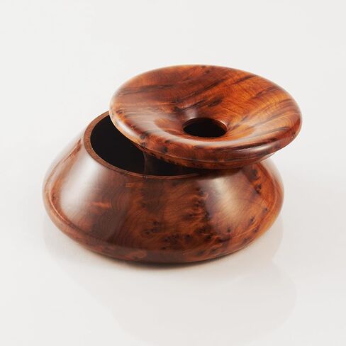 Thuya Wood Burl Wooden Handcarved Ashtray - Moroccan Rare Wood Burl Decorative Ashtray (Large (D:12cm)) in Saudi Arabia