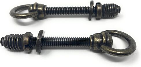 براغي مرآة دوارة من النحاس العتيق من Magery المعدنية، براغي تثبيت متأرجحة ومرآة شيفال، 3.5 بوصة، حزمة طويلة من 2 in Kuwait