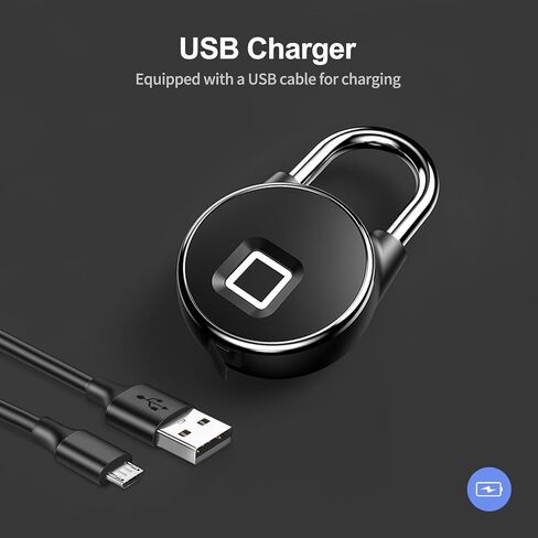 Fingerprint Padlock, MEGAFEIS Bluetooth Lock Smart Padlock, Mobile APP, Water Resistant, with Keyless Biometric Suitable for Gym, Sports, Bike, School, Cabinet, and Storage in Kuwait