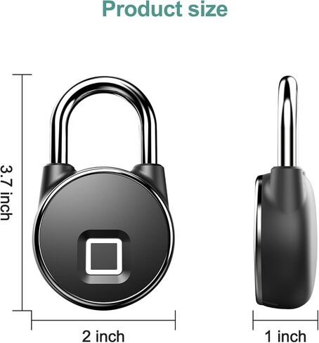 Fingerprint Padlock, MEGAFEIS Bluetooth Lock Smart Padlock, Mobile APP, Water Resistant, with Keyless Biometric Suitable for Gym, Sports, Bike, School, Cabinet, and Storage in Kuwait