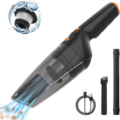 Handheld Vacuum Cordless, Rechargeable Car Vacuum Cleaner with 25 Mins Runtime, Mini Hand Vacuum with 10000 Pa Powerful Suction in Saudi Arabia