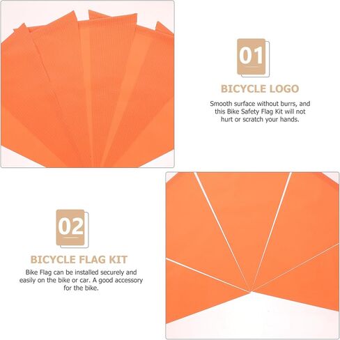 Atv Flag 5Pcs Replacement Pennant Safety Flag, Bike Safety Flag, Orange Cycle Safety Flag, High Visibility Bicycle Safety Flag (Style 1) Motorcycle Flag in Saudi Arabia