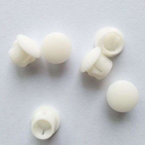 YEJI 25 قطعة 5/16 بوصة، 8 مم، 0.31 بوصة مقابس ثقب اللوحة (فتحة التركيب: 7.8-8.0 مم)، مقابس ثقب بلاستيكية من النوع المتدفق، مثبت الأثاث المنزلي، قابس خنق الأنابيب البلاستيكية، لون أبيض in Kuwait