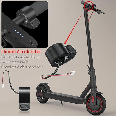 Scooter Thumb Accelerator, Electric Scooter Finger Thumb Speed Throttle Replacement Compatible for Xiaom-i M365 Electric Scooter(Black) in Saudi Arabia