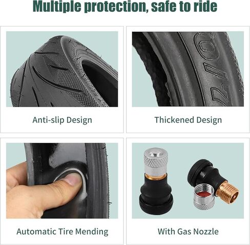 ONEFOR 60/70-6.5 Tubeless Tire for Segway Ninebot Max G30 /G30E / G30LP Scooter 10 inch Self Repairing Tire, with Built-in Live Glue, Repairable Replace Tyre Outer Tube (1 PC) in Saudi Arabia