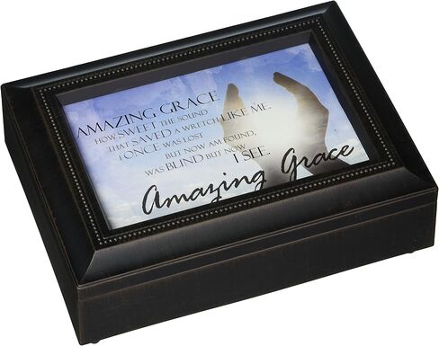 Carson Home Accents 17991 Amazing Grace Rectangle Music Box, 8-Inch by 6-Inch by 2-3/4-Inch in Kuwait
