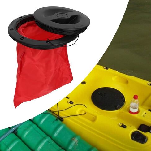 Marine Hatch Cover, 6/8 Inch Kayak Deck Plate Hatch Cover with Red Storage Bag Round Circular Type Lid Waterproof Kayak Hatch Accessories(6in) in Saudi Arabia