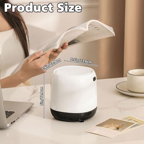 سلة مهملات صغيرة مع غطاء من نوع الضغط، سلة مهملات للمكتب بسعة 0.5 جالون، سلة قمامة صغيرة، سلة مهملات صغيرة للحمام وغرفة النوم والمطبخ والمنزل وطاولة القهوة in Kuwait