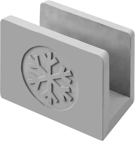 MyGift Gray Cement Holiday Napkin Holder with Snowflake Design, Christmas Winter Kitchen Dining Table Decor in Saudi Arabia