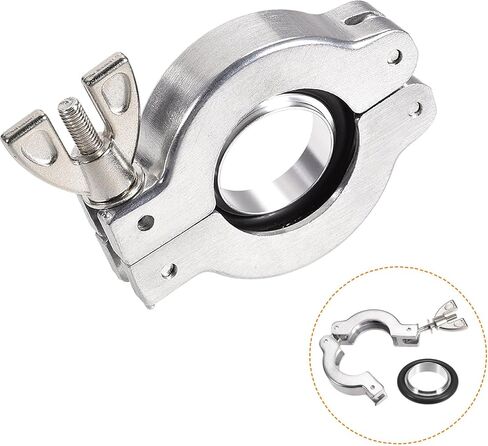 MECCANIXITY KF25 Pipe Fitting Female Threaded 1/4 PT to Clamp OD 40mm Ferrule and Vacuum Clamp 53mm x 31mm Clamp Wing Nut with Center Ring Pack of 3 in Saudi Arabia