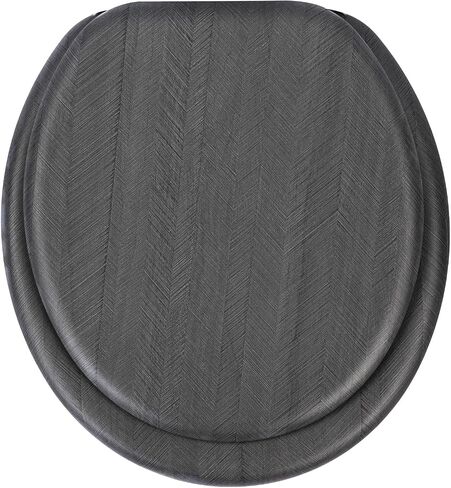 Round Toilet Seat, Slow Close Wood Toilet Seat with Metal Hinges Soft Close Oblong Toilet Seat Colored Decorative Toilet Seat, Easy Clean and Install in Saudi Arabia