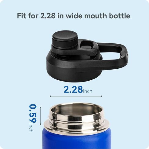 Replacement Lid for Hydroflask,Takeya,Klean Kanteen,Simple Modern and More 12-64 oz Wide Mouth Sport Water Bottle, Flask Cap Water Bottle Accessories (2 Pack） in Saudi Arabia