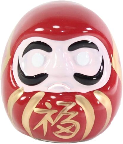 12 Small Red Wishing Blank Eyes Porcelain Daruma Good Luck Dolls ~We Pay Your Sales Tax in Saudi Arabia
