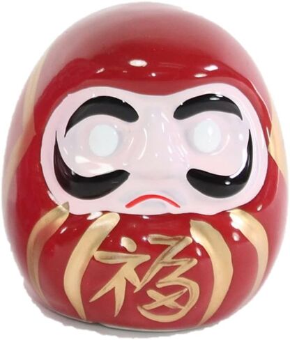 12 Small Red Wishing Blank Eyes Porcelain Daruma Good Luck Dolls ~We Pay Your Sales Tax in Saudi Arabia