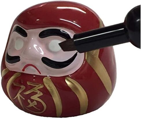 12 Small Red Wishing Blank Eyes Porcelain Daruma Good Luck Dolls ~We Pay Your Sales Tax in Saudi Arabia
