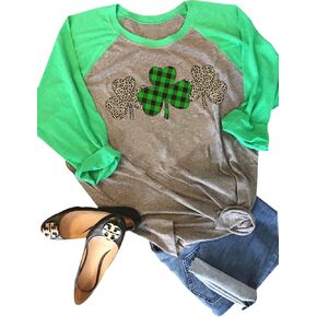 St Patricks Day Shirt Women Lucky Irish Shamrock Paddy's Day Clothes Top