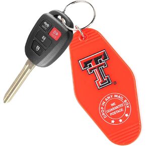 Sorority Shop Texas Tech University Keychain - Vintage Motel Keychain Design, with TTU logo