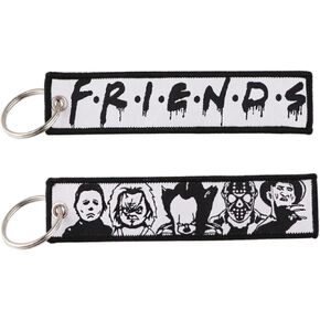 Freddy Nightmare Elm Street Jason Friday 13th Chucky Halloween Michael Myers It Pennywise Friends Horror Movie Film Keychain Key Tag Chain Fob Ring