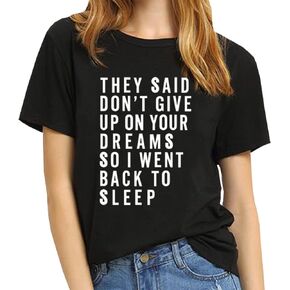 BLACKMYTH Women T Shirt Grahpic Letter tee Shirt Fashion Short Sleeve Tops Summer
