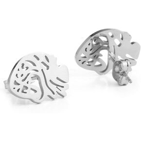Fashion Anatomical Heart Stud Earrings Silver Plated Jewelry for Women