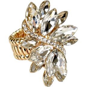 Women's Vine Marquis Stone Stud Fashion Stretch Ring