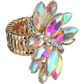 Women's Vine Marquis Stone Stud Fashion Stretch Ring
