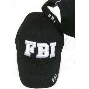 FBI Embroidered Adjustable HAT Black Ball Cap